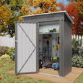 5x3 FT Outdoor Storage Shed, Metal Tool Shed for Patio (Gray)