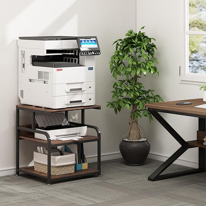 Fannova 23.6" Deep Extra Large Printer Stand, 3 Tier Printer Table