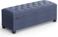 SONGMICS Storage Ottoman Bench, Foot Rest with Legs, Load up to 661.4 lb