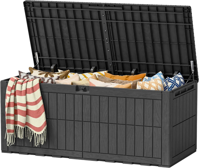 Devoko 185 Gallon Deck Box Resin Outdoor Storage Box Waterproof