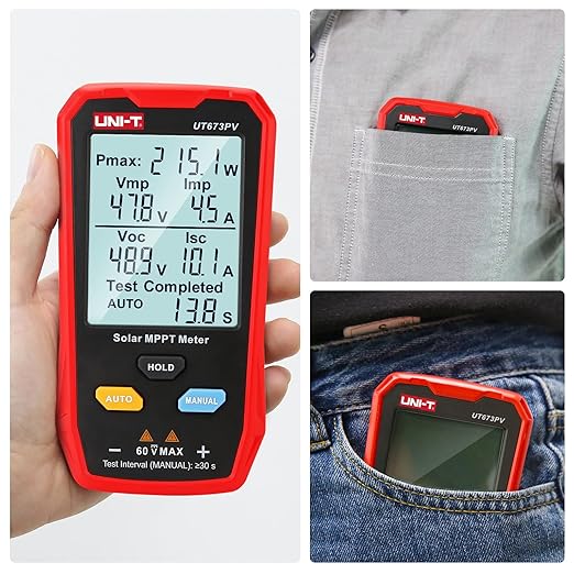 UNI-T UT673PV Solar Panel Tester, Solar MPPT Meter, 800W Photovoltaic Module