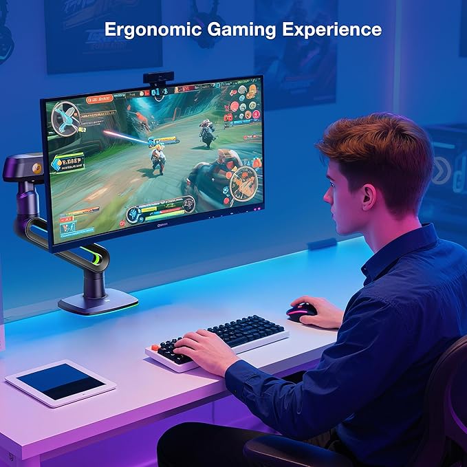 NB Designer Gaming Monitor Arm for 32 to 60 Inches Screen, Load up to 20 kg