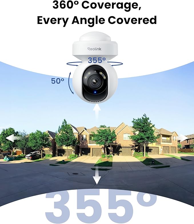 REOLINK 4K Outdoor Plug-in WiFi 6 Security Camera, PTZ Camera