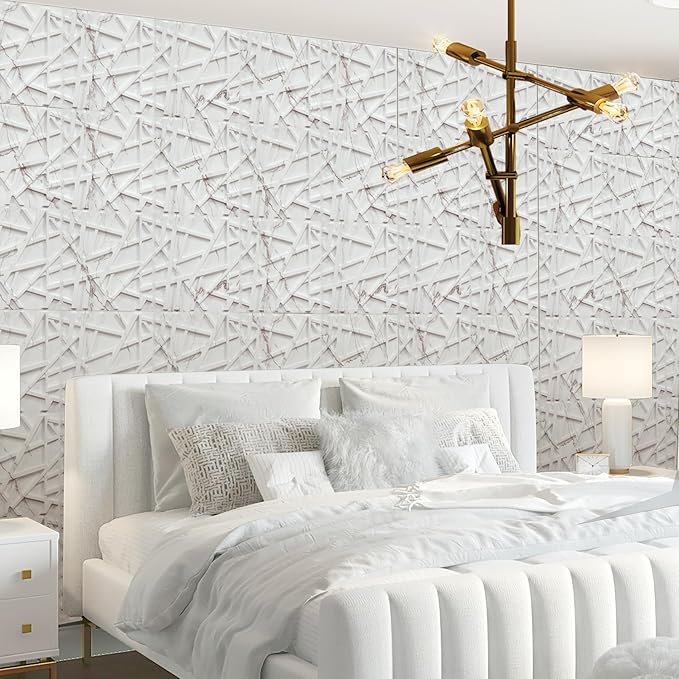 LEVOWAY 33 Pack 3D Wall Panels for Interior Wall Decor, Gaming Room, TV
