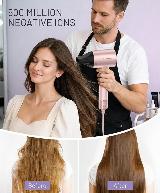 Cosy Companions High-Speed Ionic Hair Dryer, 150000 RPM Brushless Motor