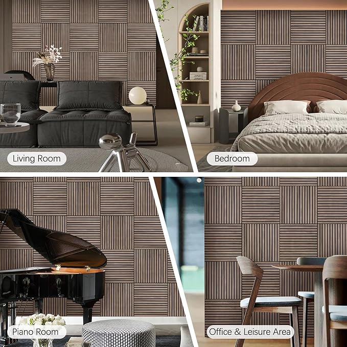 ARMURO Wood Slat Wall Panel (4 PCS)