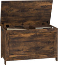HOMCOM Storage Bench Cut-Out Handles 29.9" x 15.7" x 18.9" Rustic Brown
