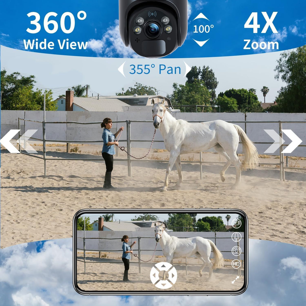 xega 4g lte cellular security camera built-in sim showing dimensions