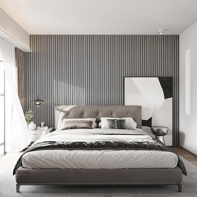 Art3d Slat Wall Panels, WPC Soundproof 3D Wall Paneling (8-Pack)