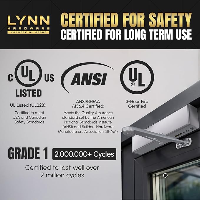 LYNN HARDWARE Extra Heavy Duty Automatic Door Closer