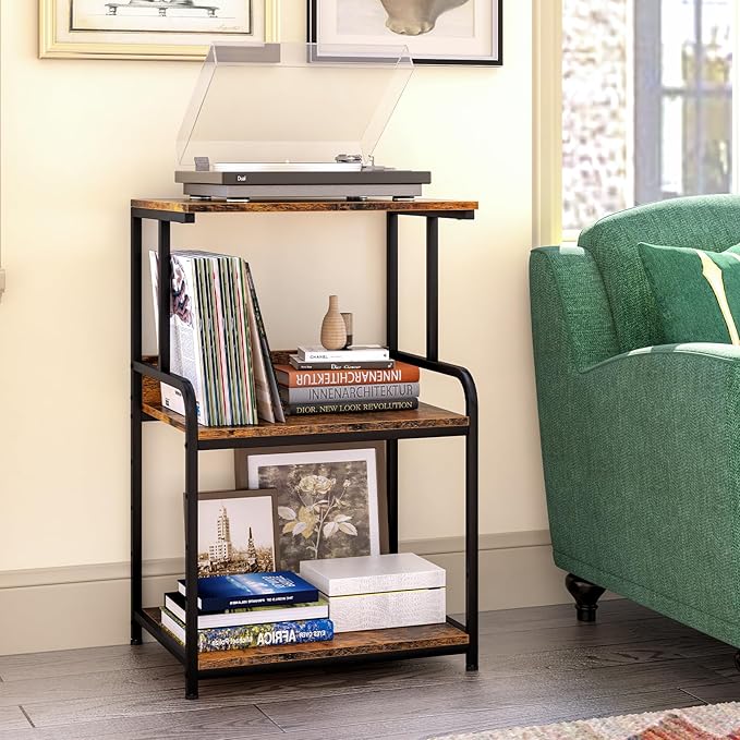 Arbuxzuy Printer Stand with Storage Shelf, 3 Tier Printer Cart with Wheels