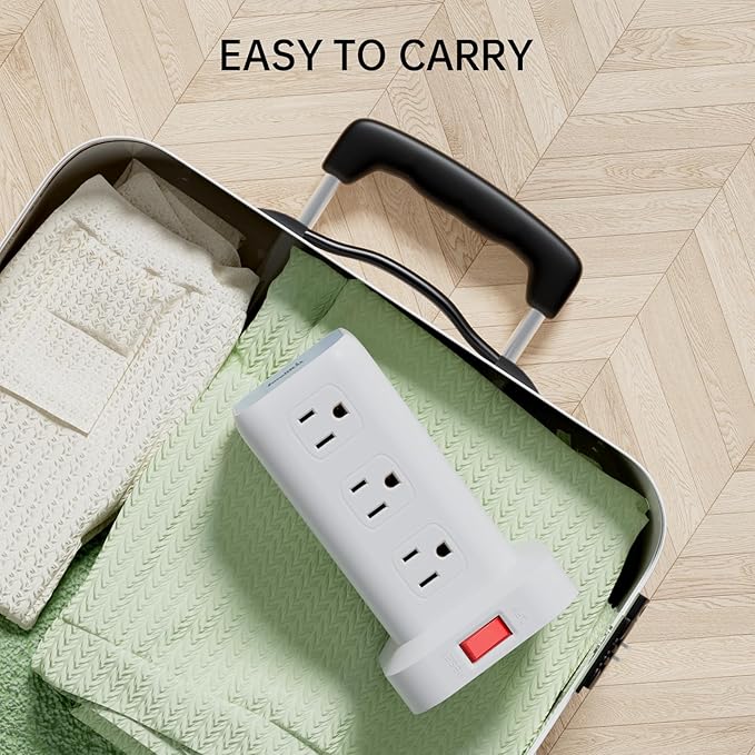 PD20W Power Strip Tower Surge Protector Power Strip