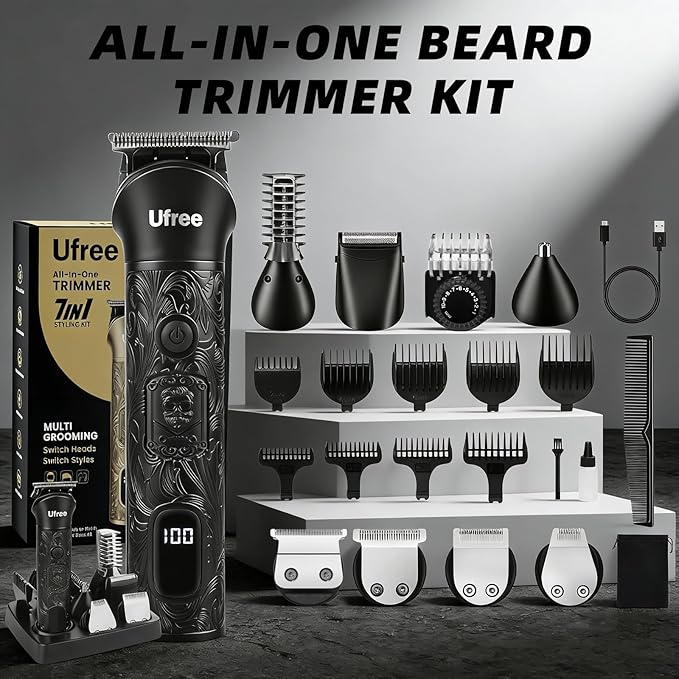 Ufree Beard Trimmer for Men, Electric Razor Shavers, Cordless Hair Clippers