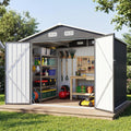 8x6FT Outdoor Storage Shed Black