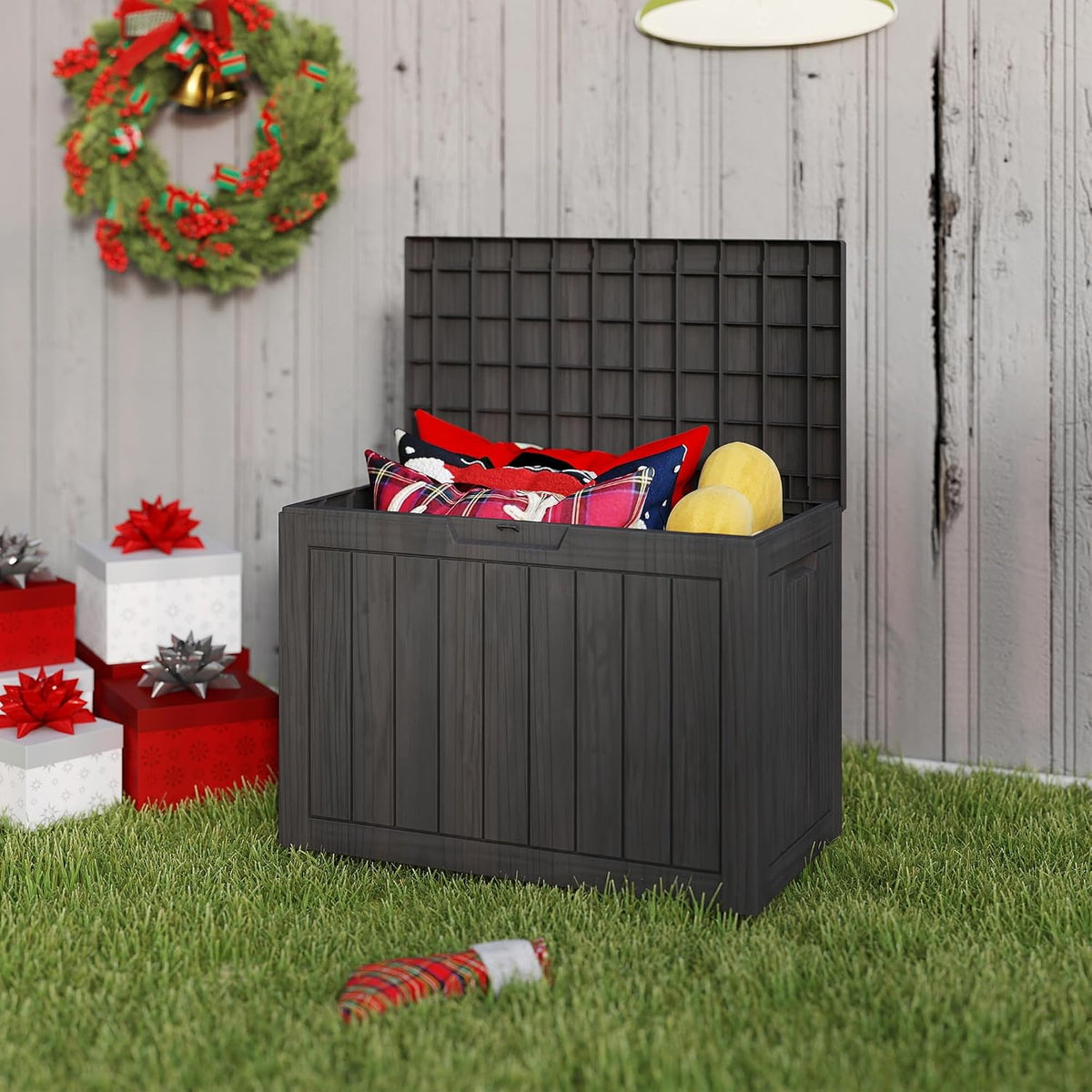 45 gallon deck boxes outdoor waterproof, outdoor storage, package contents