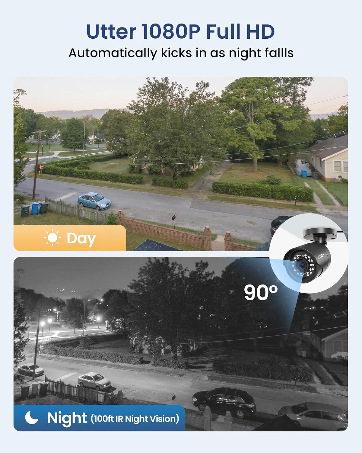 zosi 3k lite wired security camera system, 4, close-up detail