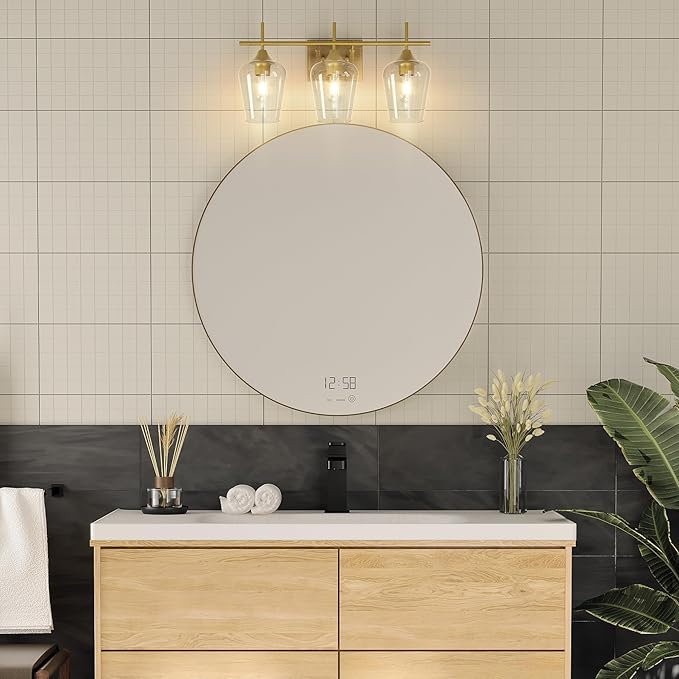 VONLUCE Bathroom Vanity Light, 3 Light Bathroom Light Fixture Over Mirror