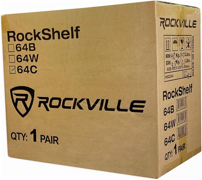 Rockville Pair ROCKSHELF 64C V2 Classic Wood 400W 6.5" Bookshelf Speakers/4 Ohm