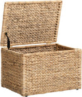 eHemco Storage Trunk with Metal Frame, Natural, 23.3 by 16.5 by 15.2 Inches