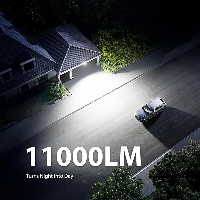 Onforu 2 Pack 100W 11000LM LED Motion Sensor Outdoor Lights, Dusk to Dawn Flood