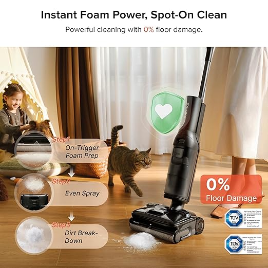 roborock F25 ACE Pro Foam Wet Dry Vacuum Cleaner, Cordless Vacuum Mop, 25000Pa