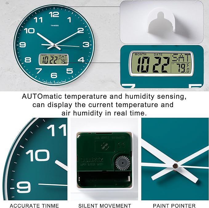 TIMESS Wall Clock, Ideal Modern Home, Office Decor