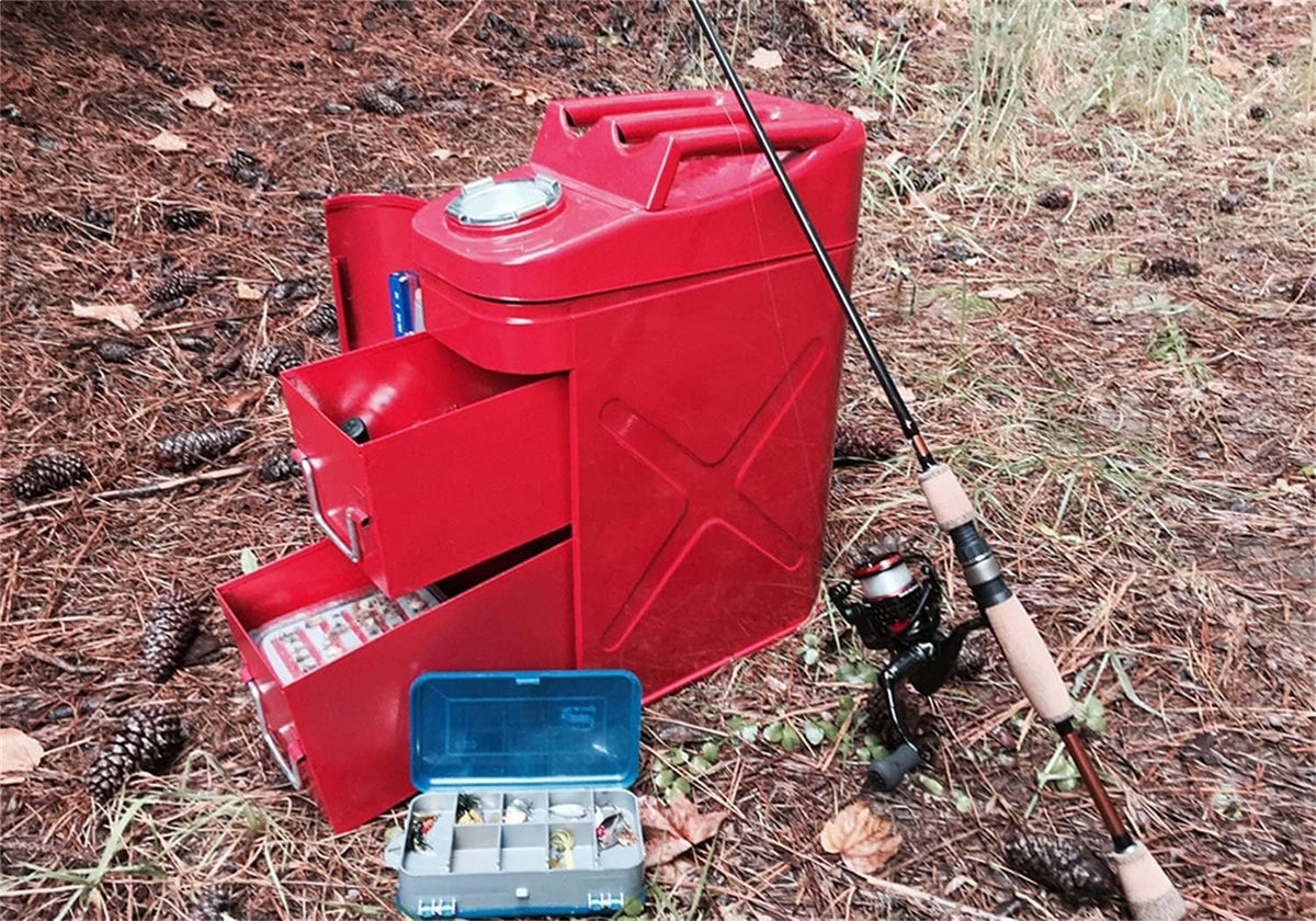 rampage products trail can utility/tool box | red shown in use