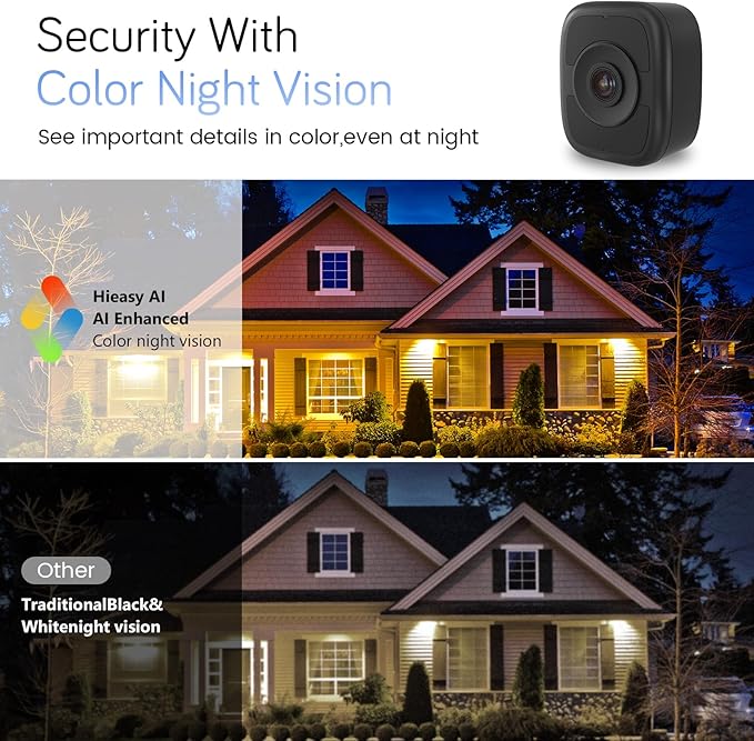 abetap 8MP 4K Window-Mounted Security Camera, Ultra-Clear Color Night Vision