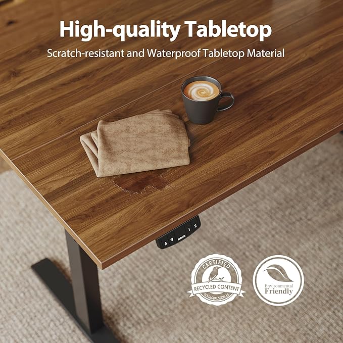 Agilestic Electric Standing Desk, 63 x 24 Inches Height Adjustable Desk