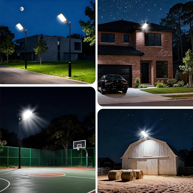 Lorrtta Solar Lights Outdoor Waterproof, 22 Inch Solar Street Light (2 Pack)