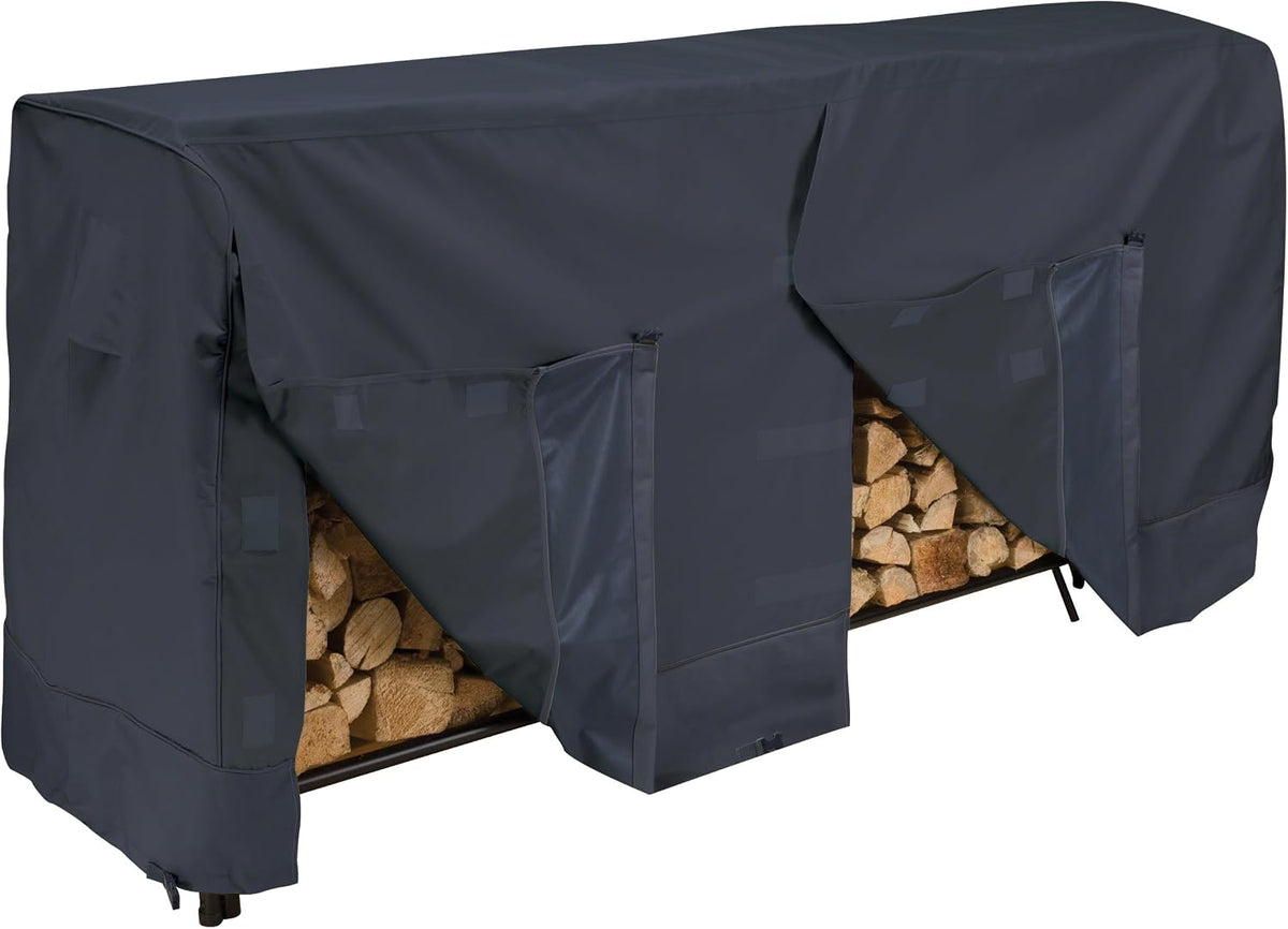 classic accessories garage series log rack cover/houssee, black shown in use