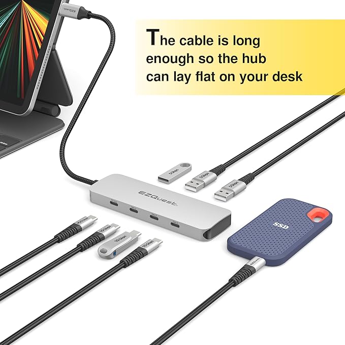 EZQuest USB C Hub Docking Station 7 in 1