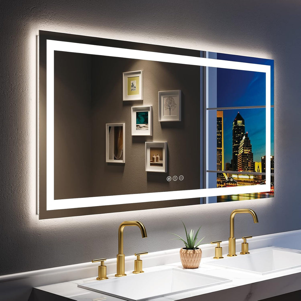 YEELAIT 55x30 Inch LED Bathroom Mirror