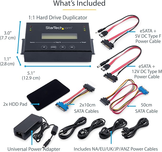 StarTech.com 1:1 Standalone Hard Drive Duplicator