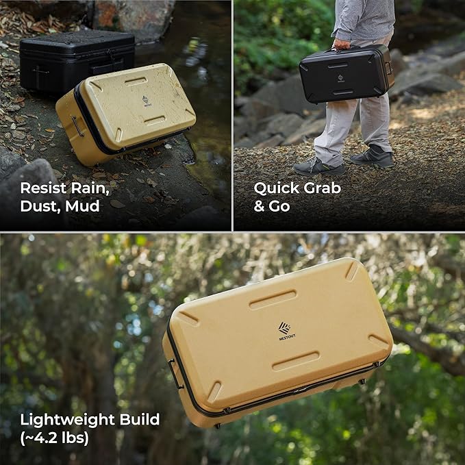 ELECOM NESTOUT Gear Storage Case, Lightweight Hard Shell Organizer,