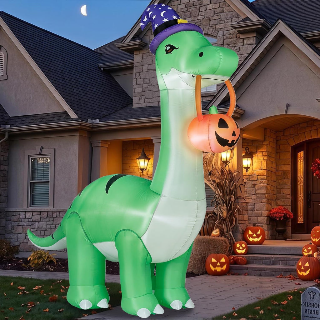 12FT Halloween Inflatable Huge Dinosaur Decorations Outdoor Blow Up