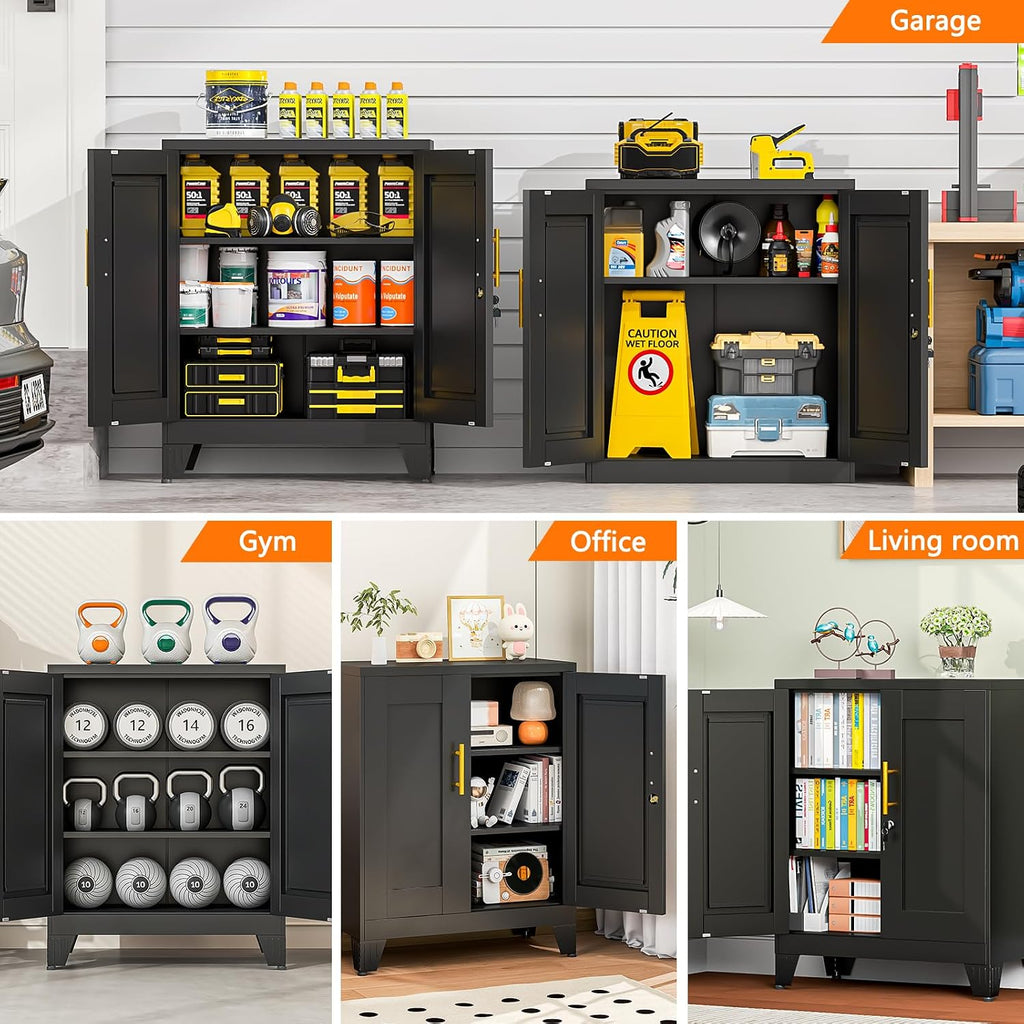 tool locker cabinet, metal storage cabinet with doors, close-up detail