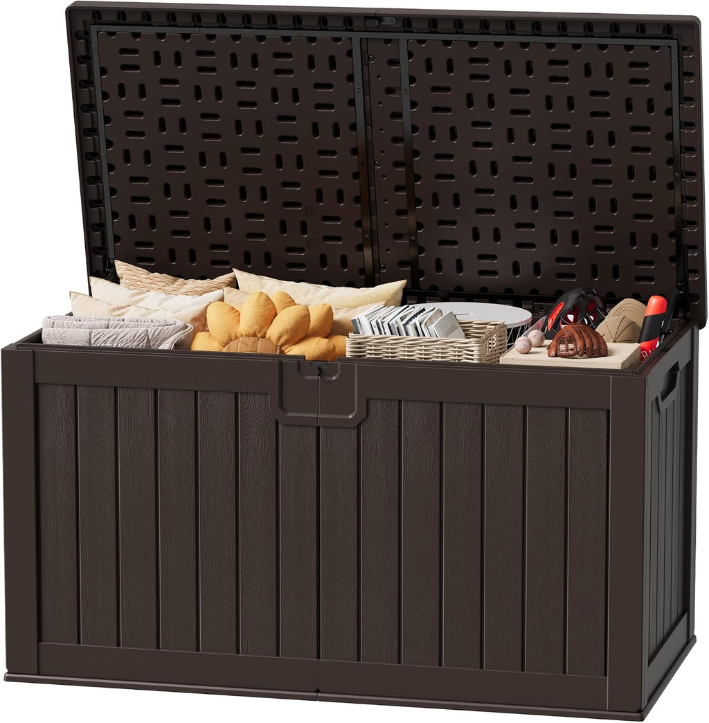 JUMMICO HDPE 250 Gallon Deck Box Double-Wall with Divider