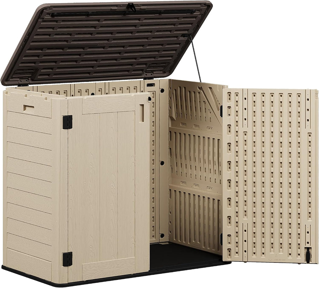 Outdoor Storage Cabinet Waterproof 31 Cu.Ft with Lockable Doors