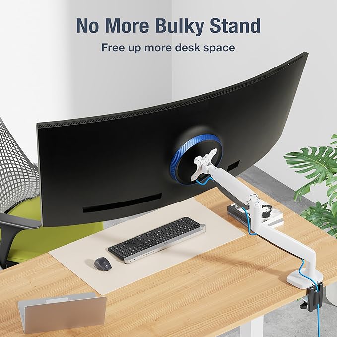 AVLT Single 17"-45" Monitor Arm Desk Mount Premium Mechanical Spring fits One