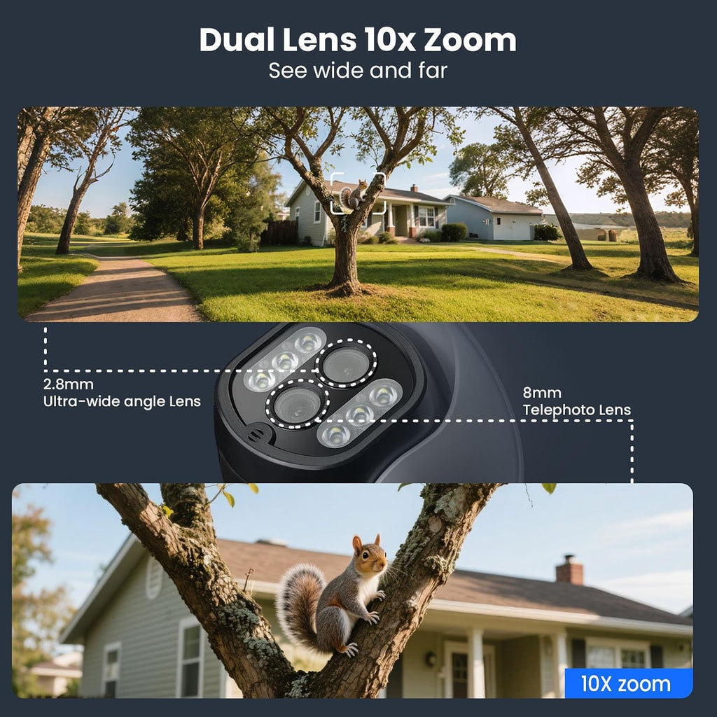 xmarto 10x zoom ptz ai tracking wifi6 camera, side view