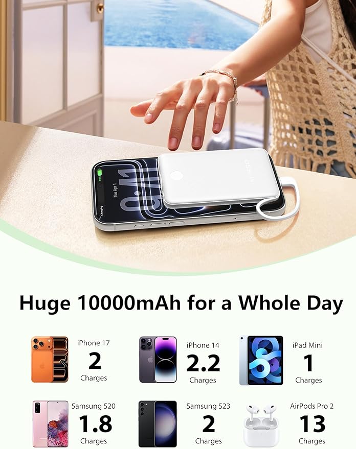 10000mAh Mini Portable Charger (2 Pack)