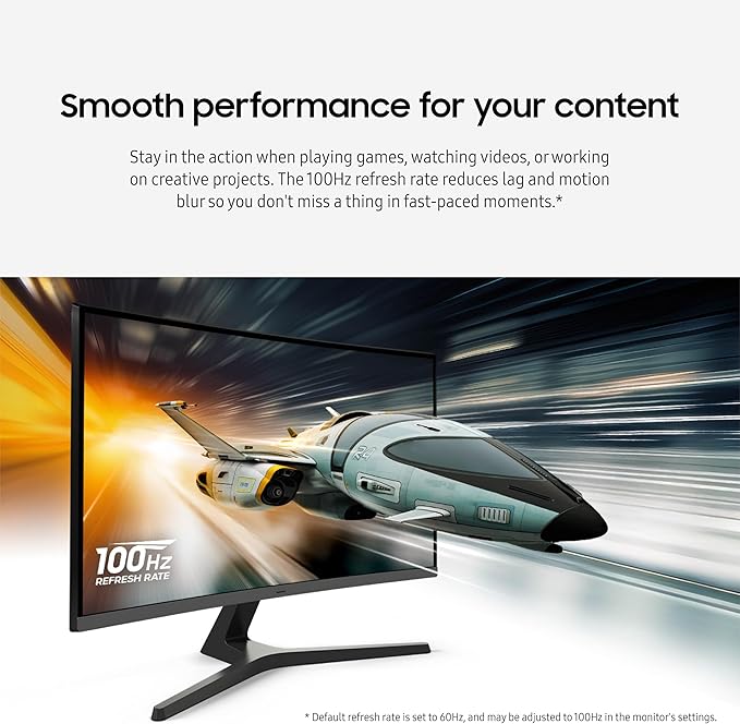 Samsung 32-inch S3 FHD 100Hz Curved Monitor, Game Mode, Eye Saver Mode