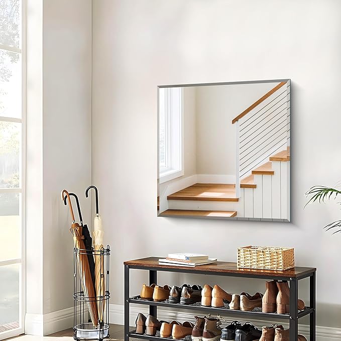 CILIBER Beveled Mirror, 30x30 inch Square Bathroom Mirrors