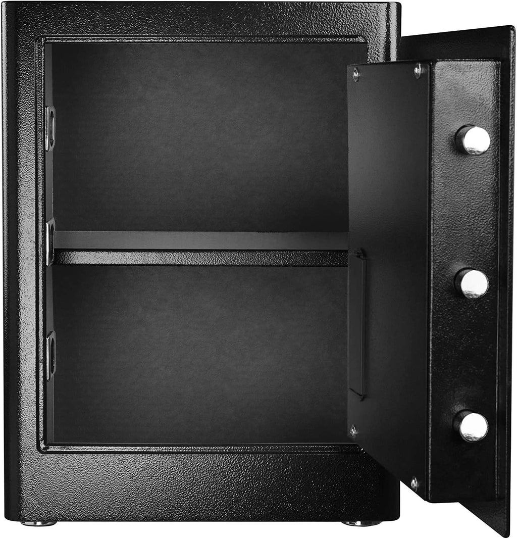 intact large quick access biometric fingerprint gun safe shown in use