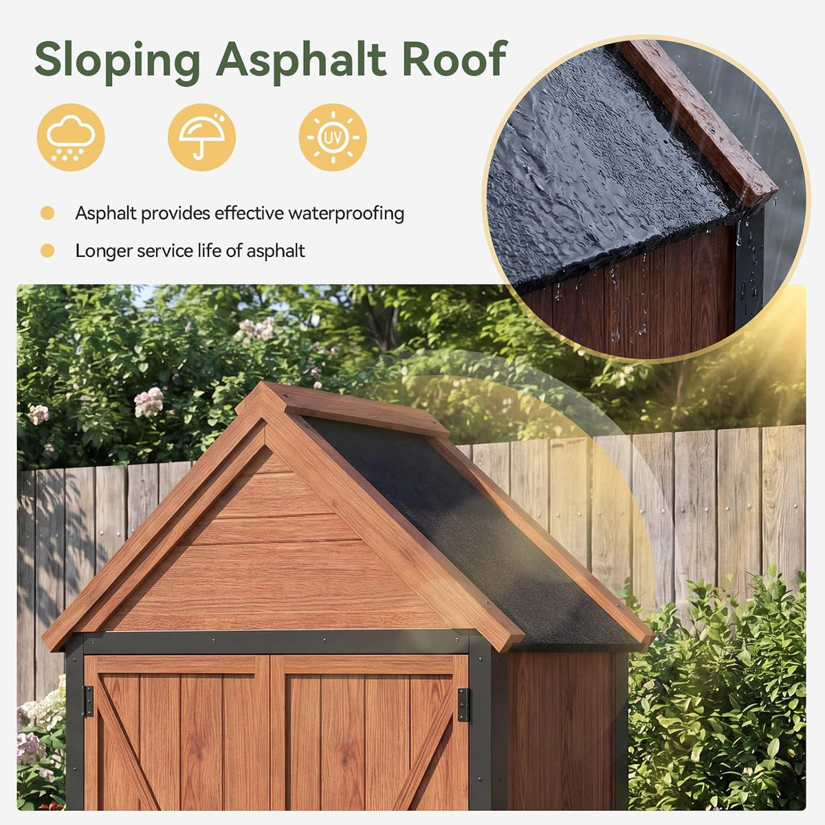 aoxun outdoor storage cabinet shed floor, 2.5'x1.4' showing dimensions
