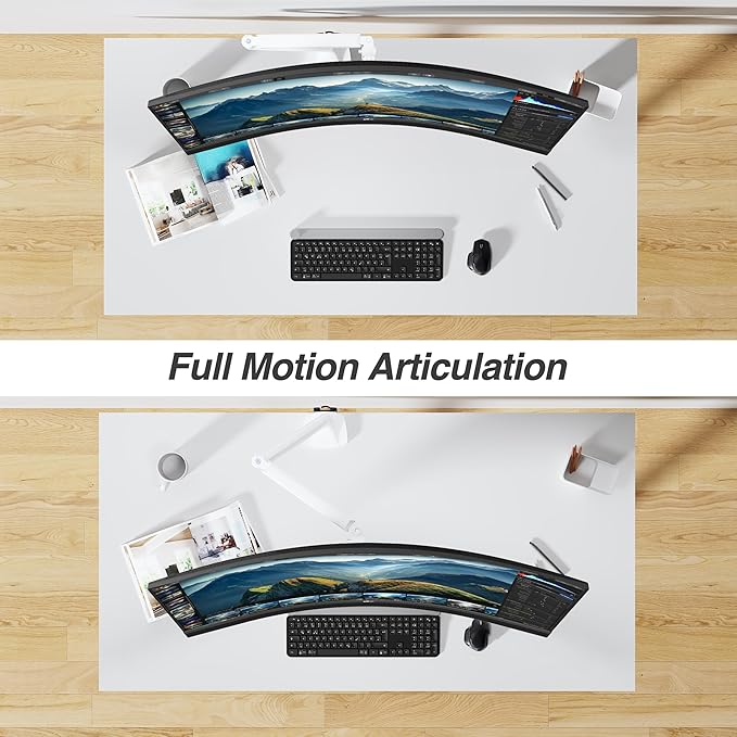 AVLT Single 17"-45" Monitor Arm Desk Mount Premium Mechanical Spring fits One