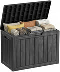 ROJIK 55 Gal Waterproof Deck Box Durable Outdoor Storage Box