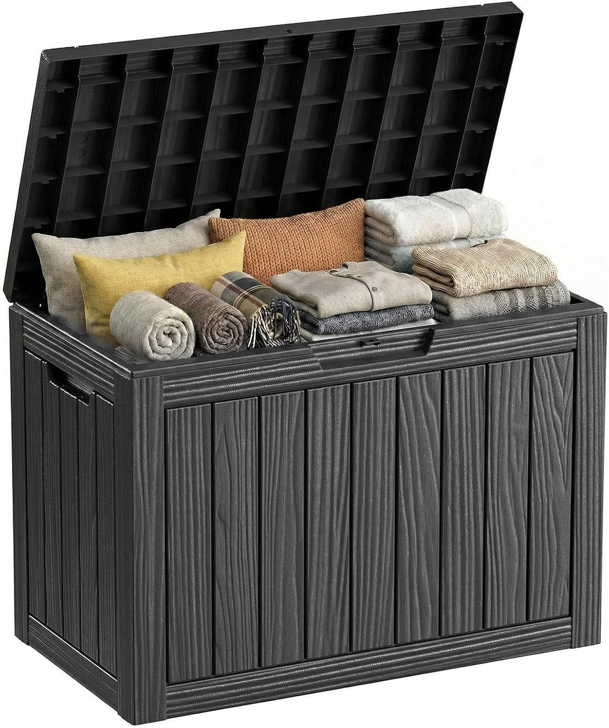 ROJIK 55 Gal Waterproof Deck Box Durable Outdoor Storage Box