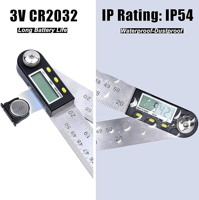Yangoutool Digital Angle Ruler 20inches/500mm Stainless Steel Digital Angle